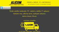 Desktop Screenshot of alicom.cz