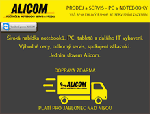 Tablet Screenshot of alicom.cz